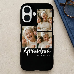 Coque Pour iPhone 16 Grand-mère a établi un script moderne noir 3 Photo