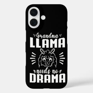 Coque Pour iPhone 16 Grand-mère Lama N'a Besoin D'aucun Drame Joyeux An
