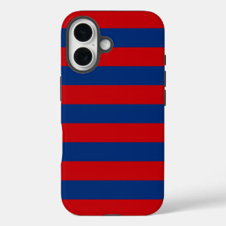 Coque Pour iPhone 16 Grand Thème nautique Grandes bandes horizontales