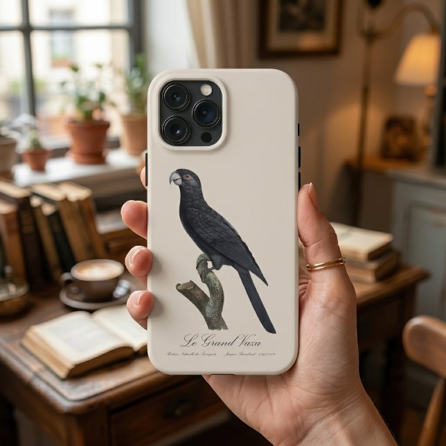 Coques Case-Mate iPhone Grand Vasa, Coracopsis Vasa Illustration (Greater Vasa Parrot, Coracopsis Vasa Illustration. iPhone Case)