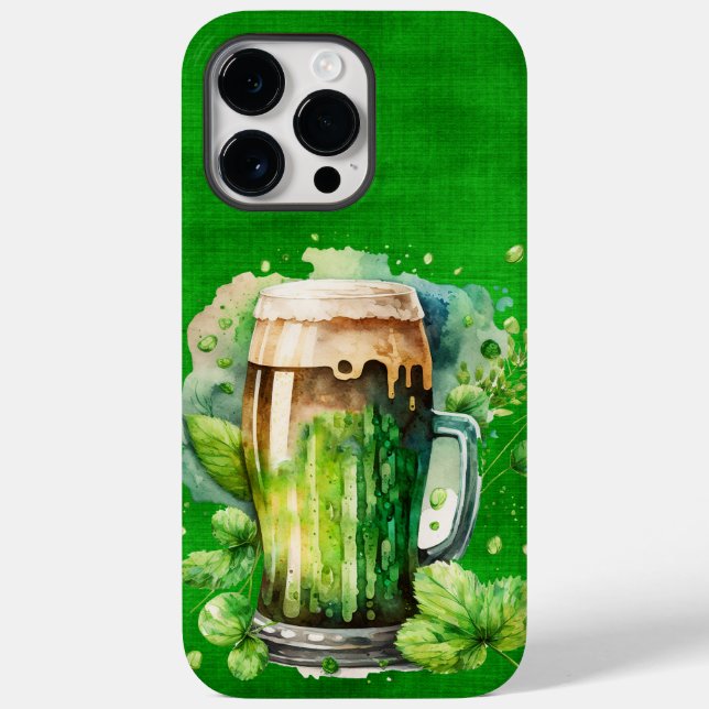COQUES Case-Mate iPhone GRANDE BIÈRE VERTE IRLANDAISE EN COULEUR D'EAU (Verso)