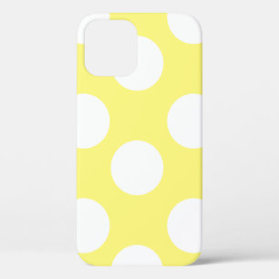 Coque iPhone 12 Grande caisse jaune et blanche de téléphone de