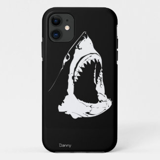 Coque Case-Mate Pour iPhone Grande conception noire et blanche de requin blanc