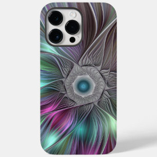 Coque Case-Mate iPhone Grande Fleur colorée Abstraite Trippy Fractal Art