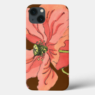 Coque Case-Mate iPhone Grande fleur rose avec l'arrière - plan