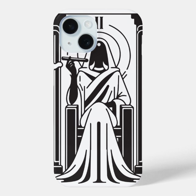 Coques Case-Mate iPhone Grande Prêtresse du Tarot Fumant de l'Herbe Occult (Verso)