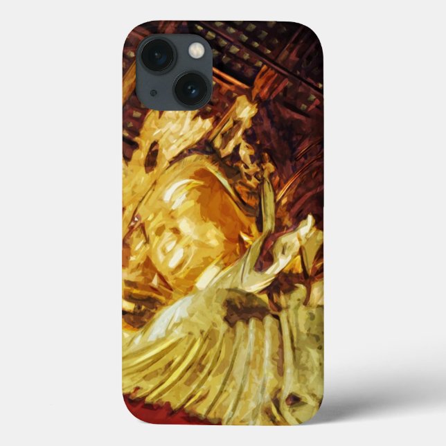 Coques Case-Mate iPhone Grande Statue d'or de Kyoto Japon en Abstrait (Verso)