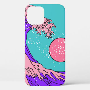 Case-Mate iPhone Case Grande vague dans le style Vaporwave Pop Art. Affi