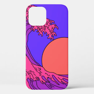 Case-Mate iPhone Case Grande vague dans le style Vaporwave Pop Art. Affi