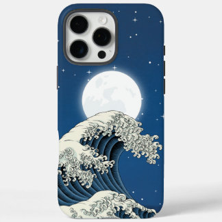 Coque iPhone 16 Pro Max Grande vague de nuit japonais Ukiyo-e Art
