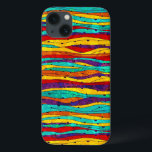 iPhone 13 Coque Grandes Abstraites colorées<br><div class="desc">Bandes abstraites colorées</div>