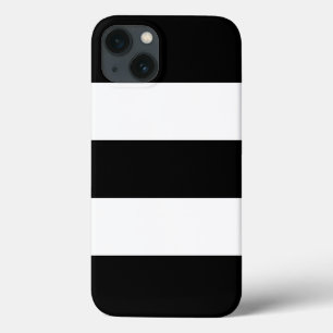 iPhone 13 Case Grandes bandes noires et blanches
