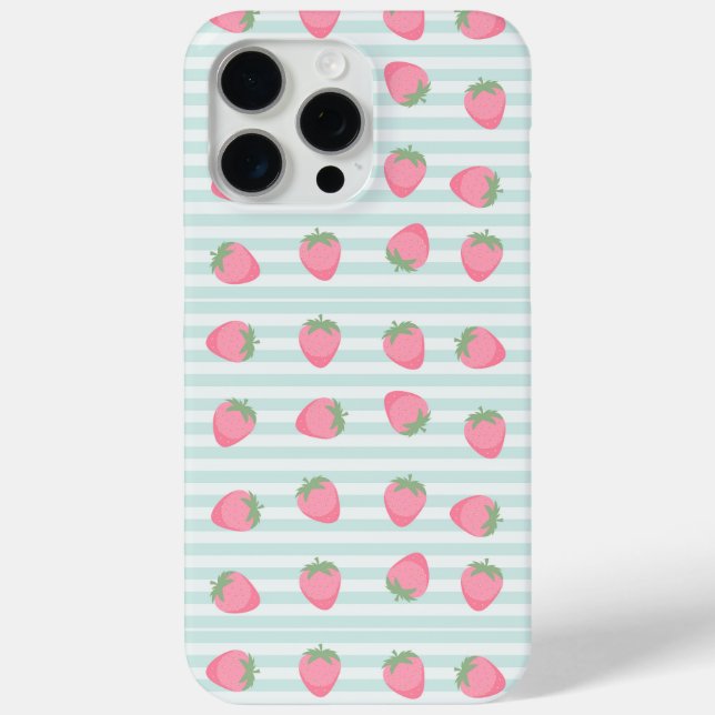Coques Case-Mate iPhone Grandes fraises roses (Verso)