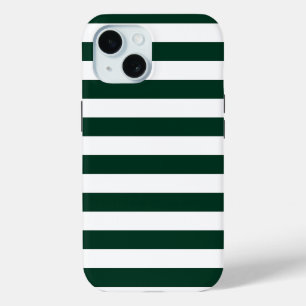 Coque Case-Mate iPhone Grandes vertes foncées et blanches