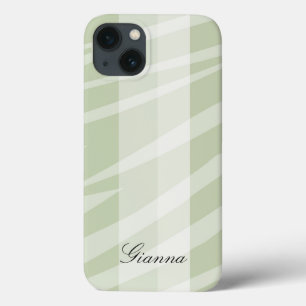 Coque Case-Mate iPhone Grandes zèbres blanches à la menthe