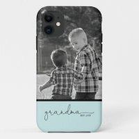  Grandma Script avec photo | TURQUOISE 