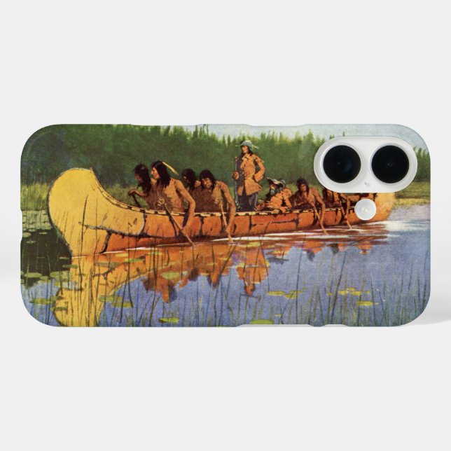 Coques Case-Mate iPhone Grands Explorateurs par Remington, Pionniers de l' (Verso (horizontal))