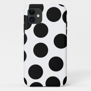 Etui iPhone Case-Mate Grands points. Modèle noir et blanc