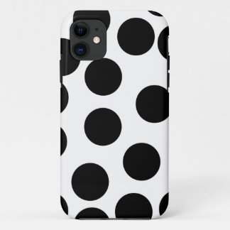 Etui iPhone Case-Mate Grands points. Modèle noir et blanc