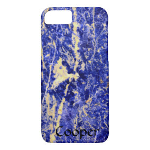 Coque Case-Mate Pour iPhone Granit bleu, marbre bleu, pierre bleue