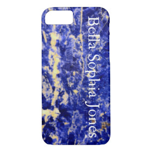 Coque iPhone 8/7 Granit bleu, marbre bleu, pierre bleue