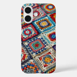 Coque Pour iPhone 16 Granny Carré Crocheted Quilt