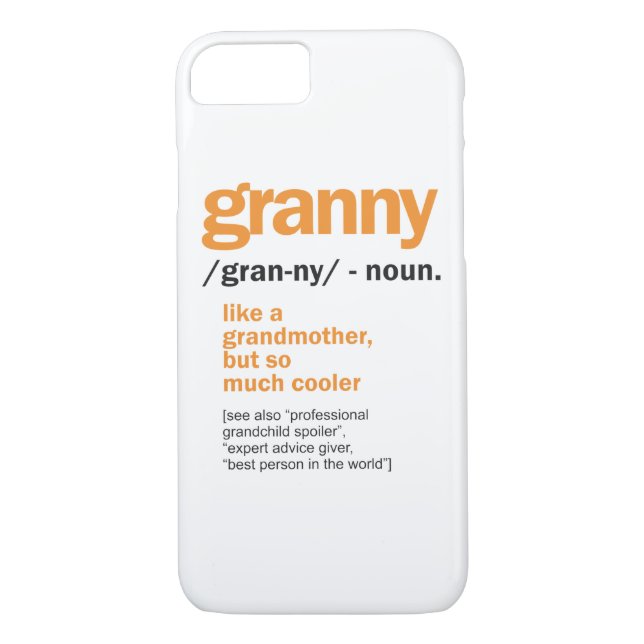Coques Case-Mate iPhone Granny Définition Grandma Cadeau (Dos)