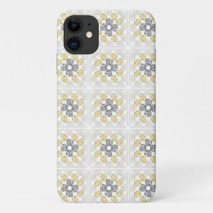 Case-Mate iPhone Case Granny dessin carré design gris jaune