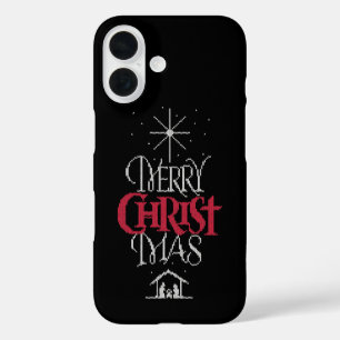 Coque Pour iPhone 16 Granny Knit Christian - Joyeux Noël - Jésus