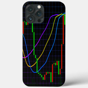 Case-Mate iPhone Case Graphique boursier abstrait en chandelier sur fond