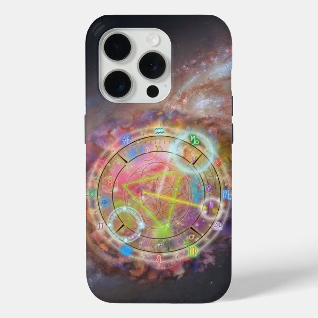 Coques Case-Mate iPhone Graphique d'astrologie zodiaque (Verso)