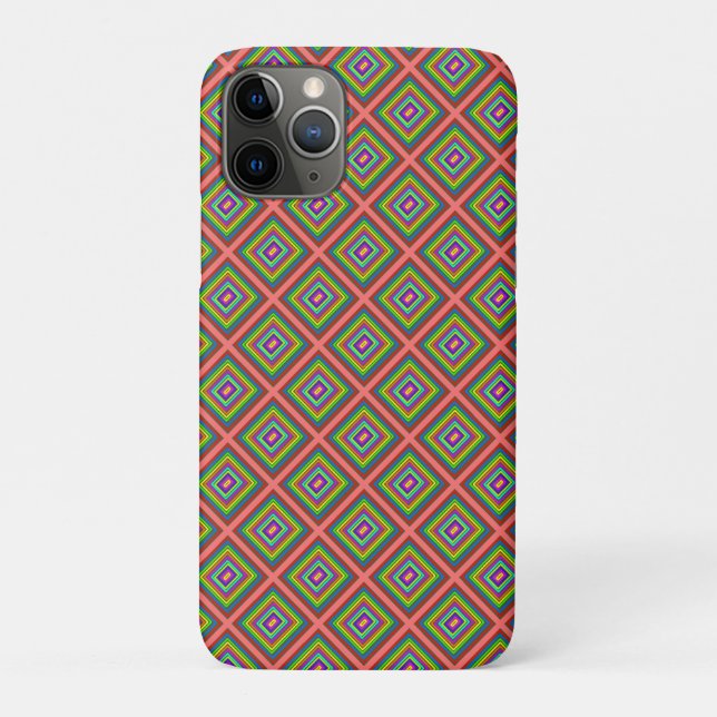 Coques Case-Mate iPhone Graphique de motif géométrique carré moderne et co (Dos)