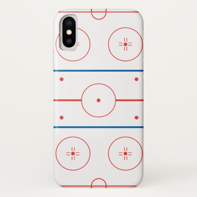 Coques Case-Mate iPhone graphique de patinoire de hockey sur glace (Dos)