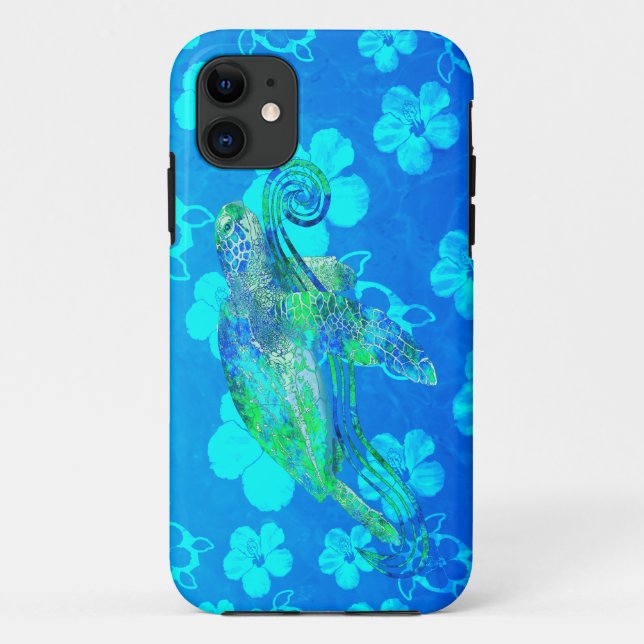 Coques Case-Mate iPhone Graphique de tortue de mer (Dos)