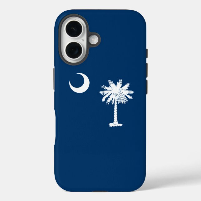 Coques Case-Mate iPhone Graphique du drapeau de l'État de Caroline du Sud  (Verso)