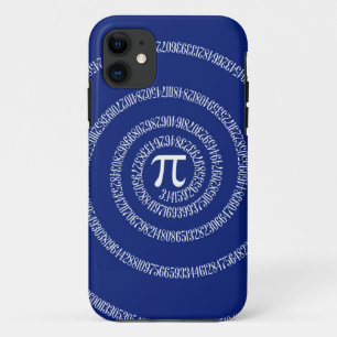 Etui iPhone Case-Mate Graphique en spirale pour Pi sur bleu marine