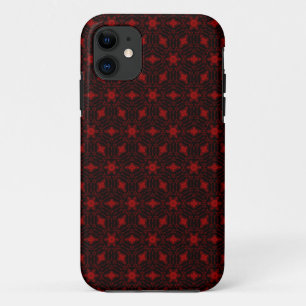 Etui iPhone Case-Mate Graphique sans couture floral moderne rouge foncé