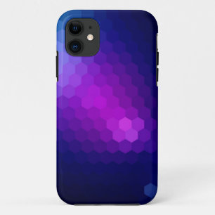 Coque Case-Mate Pour iPhone Graphique transparent hexagonal mauve