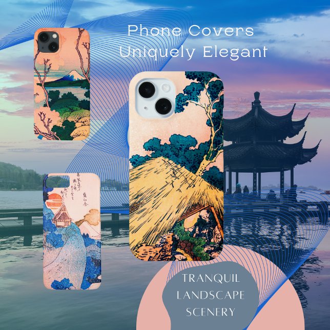 Coques Case-Mate iPhone Graphiques d'encre Paysage asiatique (Créateur téléchargé)