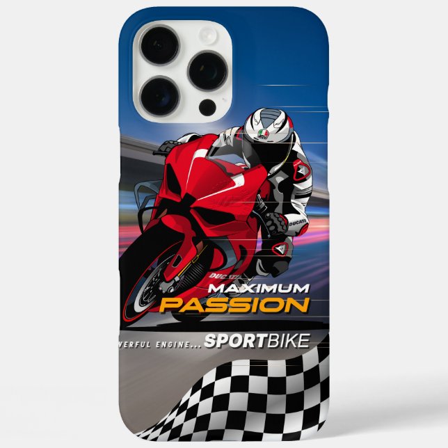Coques Case-Mate iPhone Graphisme de course de superbike passion maximale  (Verso)
