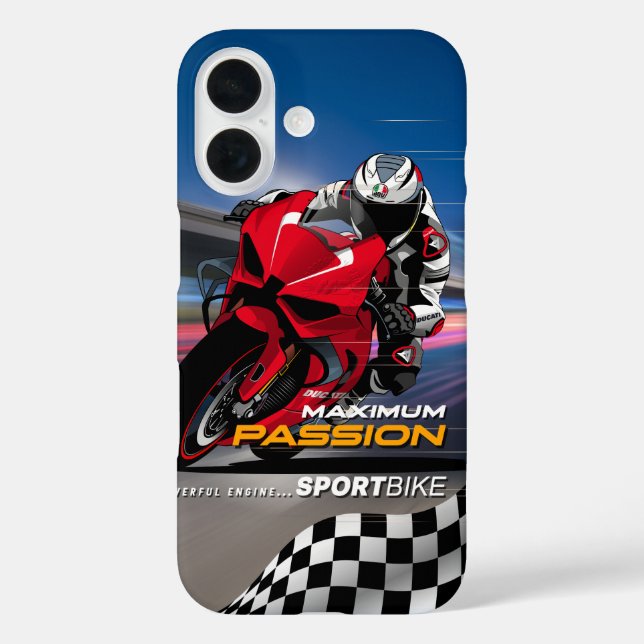 Coques Case-Mate iPhone Graphisme de course de superbike passion maximale  (Verso)