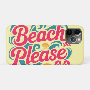 Case-Mate iPhone Case Graphisme Rétro « Beach Please » : Typographie Ros