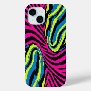 Coque Case-Mate iPhone Gras Abstrait Zèbre en couleurs vives