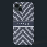Case-Mate iPhone Case Gras moderne, bande géométrique graphique personna<br><div class="desc">Design moderne,  audacieux,  graphique,  géométrique personnalisable bande chevron. La couleur peut être changée.</div>