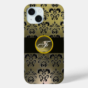 COQUE Case-Mate iPhone GRAS NOIR DOMMASK GEM STONE MONOGRAM