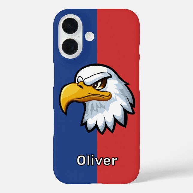 Coques Case-Mate iPhone Gras Patriotique Caricature Aigle Personnalisé (Verso)