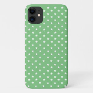 Coque Case-Mate iPhone Grass Green White Stars, Élégant, Moderne