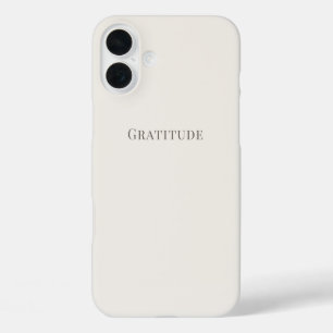Coque Pour iPhone 16 Plus Gratitude – Typographie minimale 