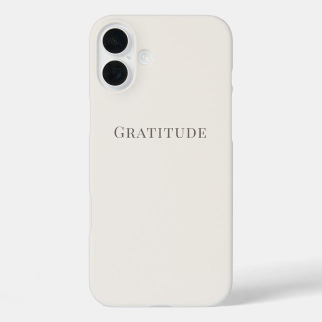 Coques Case-Mate iPhone Gratitude – Typographie minimale  (Verso)