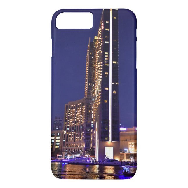 Coques Case-Mate iPhone Gratte-ciel dans la marina de Dubaï la nuit (Dos)